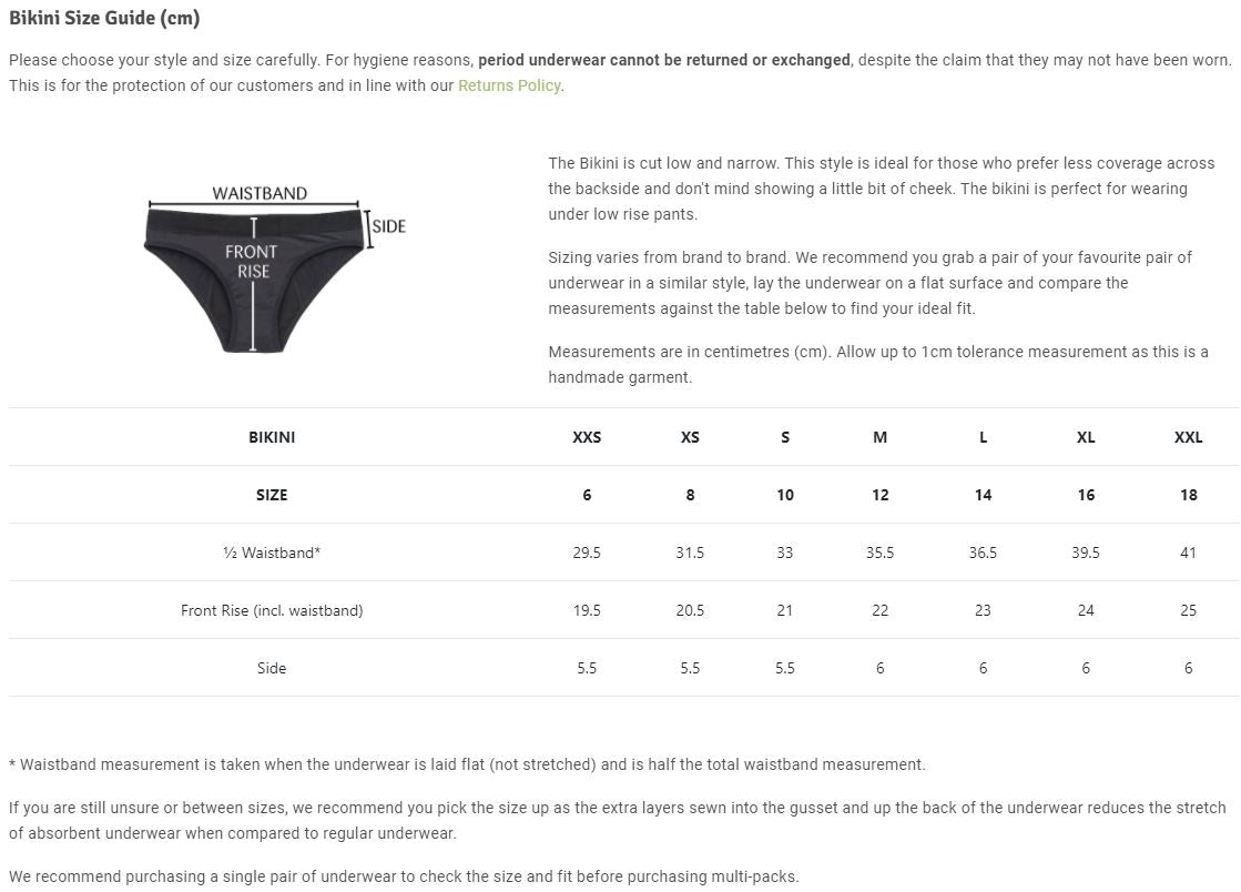 Period Absorbent Underwear - Full Brief Moderate flow