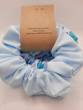 Scrunchies - 2 x pack standard - mermaid sparkle and pastel blue