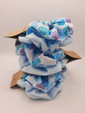 Scrunchies - 2 x pack standard - mermaid sparkle and pastel blue